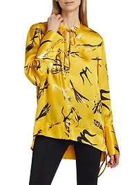 Bird Silk-Blend Shirt