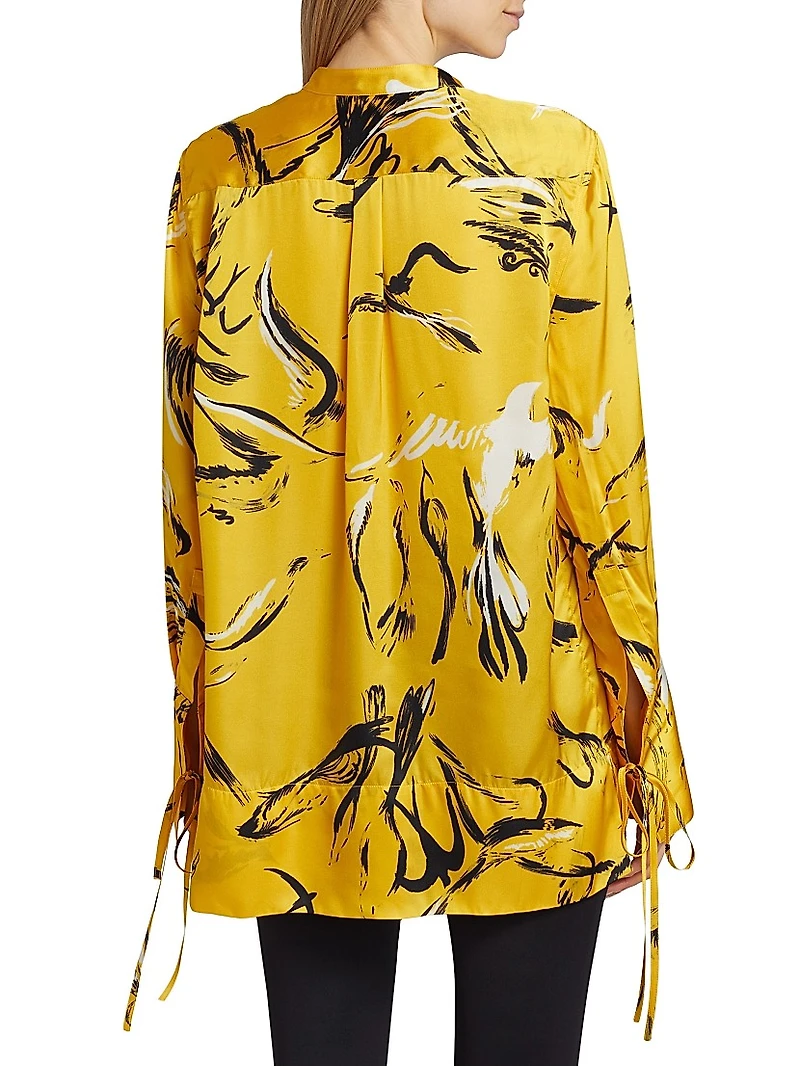 Bird Silk-Blend Shirt