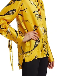 Bird Silk-Blend Shirt