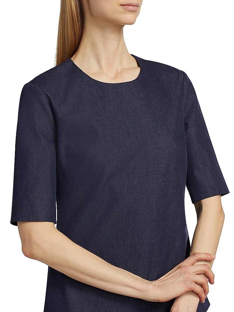 Fitted Stretch Twill T-Shirt