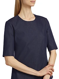 Fitted Stretch Twill T-Shirt