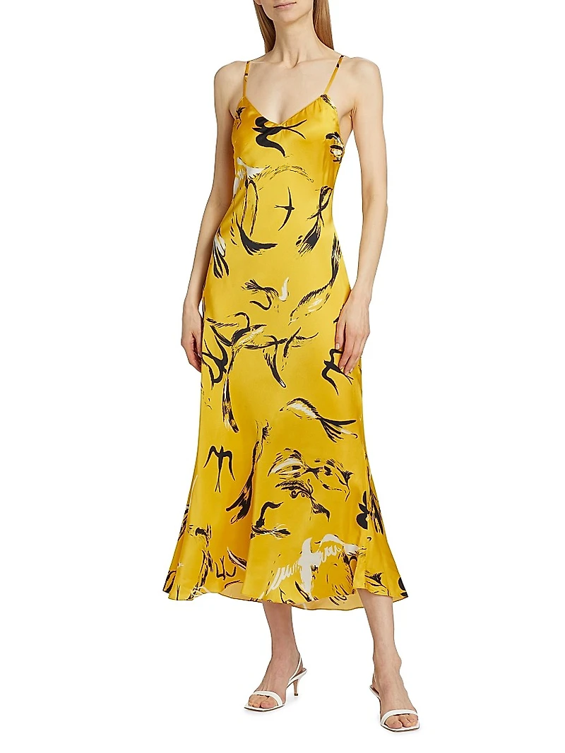 Bias-Cut Silk Satin Slipdress