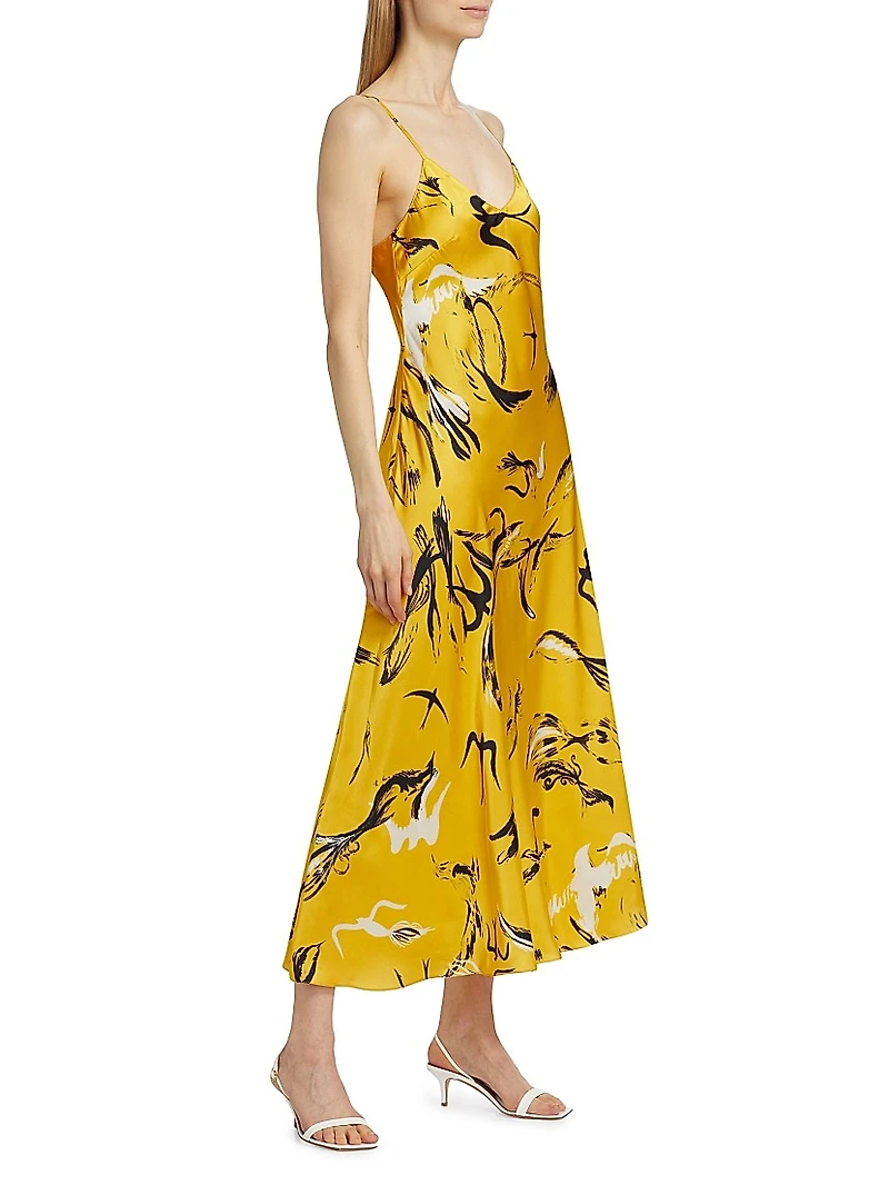 Bias-Cut Silk Satin Slipdress