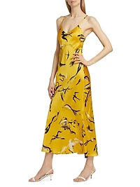 Bias-Cut Silk Satin Slipdress