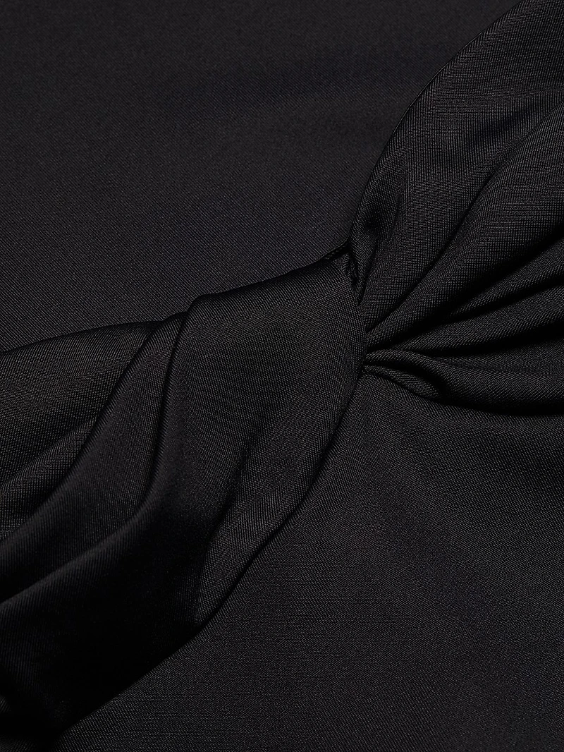 Twist Strapless Peplum Top