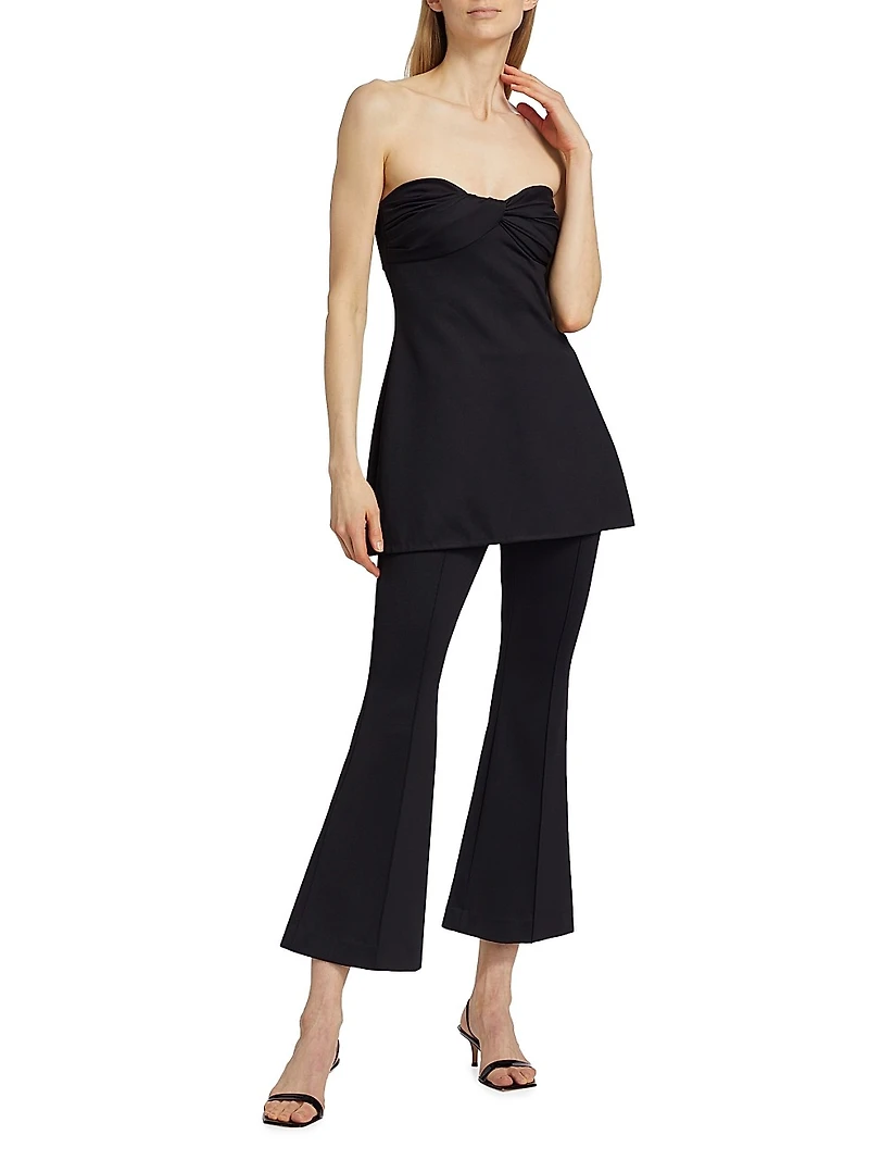 Twist Strapless Peplum Top