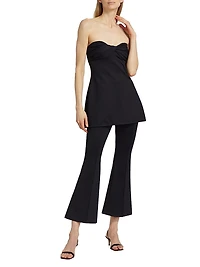 Twist Strapless Peplum Top