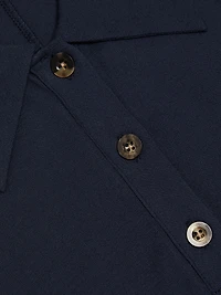 Fitted Cotton Polo T-Shirt Dress