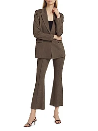 Houndstooth Peak Lapel Blazer