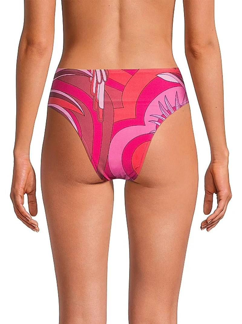 Endless Summer Abstract High-Rise Bikini Bottoms
