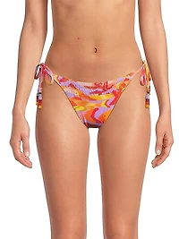 Painted Fishes Side-Tie Bikini Bottom