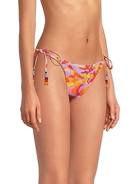 Painted Fishes Side-Tie Bikini Bottom