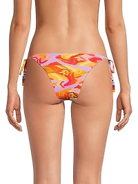Painted Fishes Side-Tie Bikini Bottom