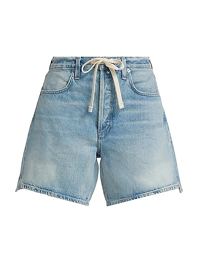 Brynn Drawstring Denim Shorts
