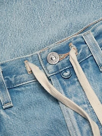 Brynn Drawstring Denim Shorts