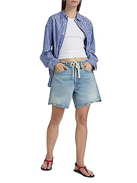 Brynn Drawstring Denim Shorts