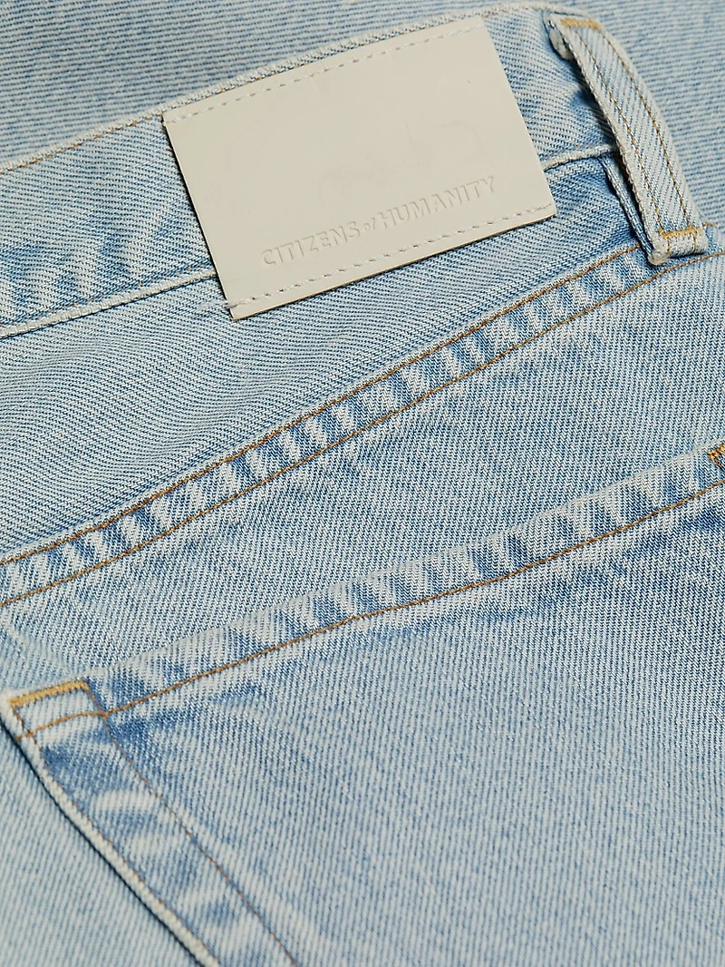 Carolina Deconstructed Knee-Length Denim Skirt