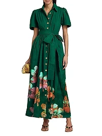 Asake Floral Cotton Shirtdress
