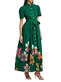 Asake Floral Cotton Shirtdress
