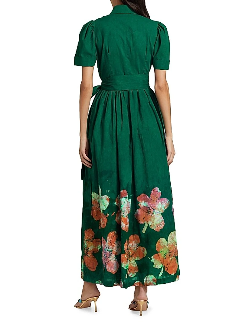 Asake Floral Cotton Shirtdress