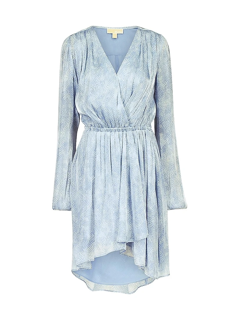 Sunbleached Petal Surplice Minidress