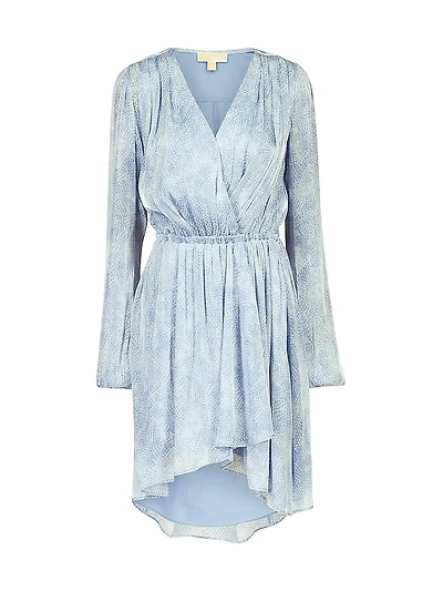 Sunbleached Petal Surplice Minidress