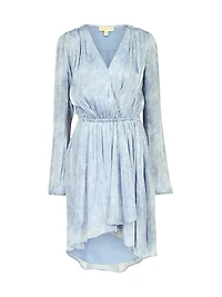 Sunbleached Petal Surplice Minidress