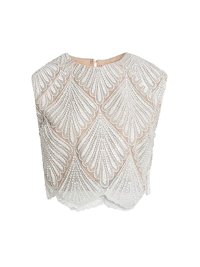 Harper Scalloped Lace Crop Top