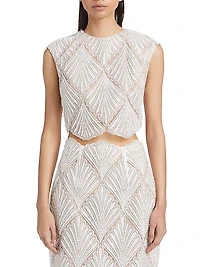 Harper Scalloped Lace Crop Top