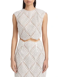 Harper Scalloped Lace Crop Top