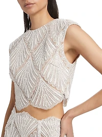 Harper Scalloped Lace Crop Top