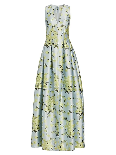 Brooke Floral Mikado Gown