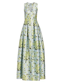 Brooke Floral Mikado Gown