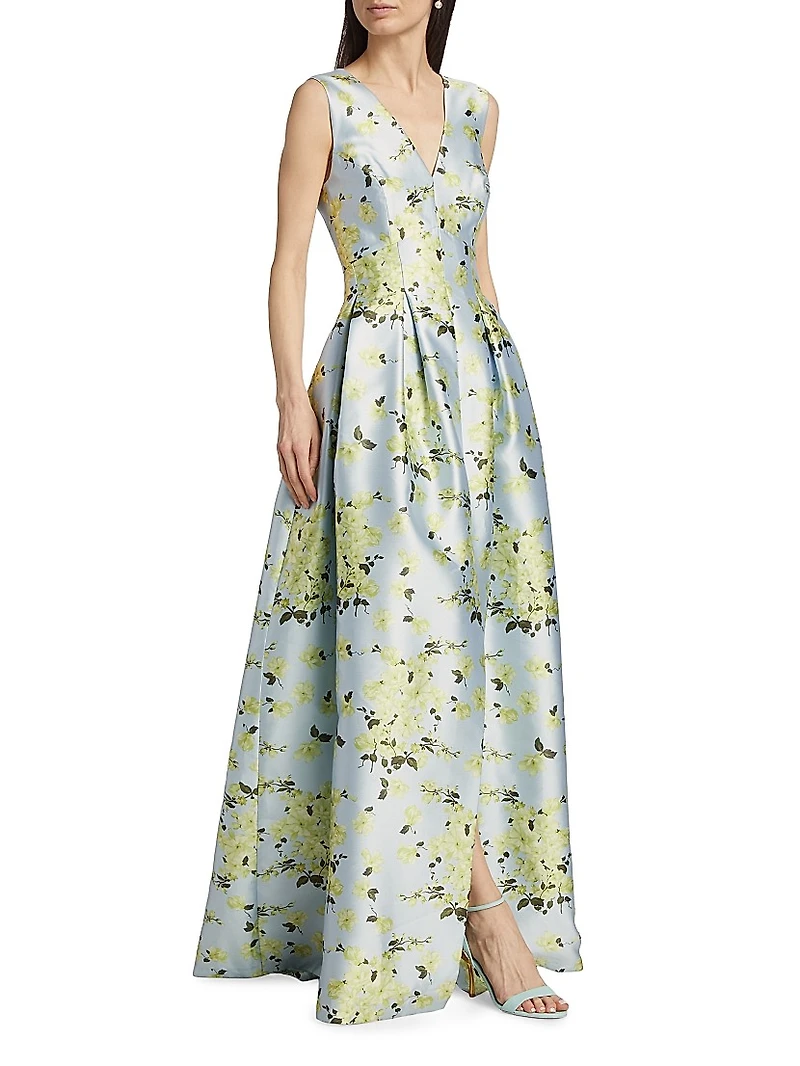 Brooke Floral Mikado Gown