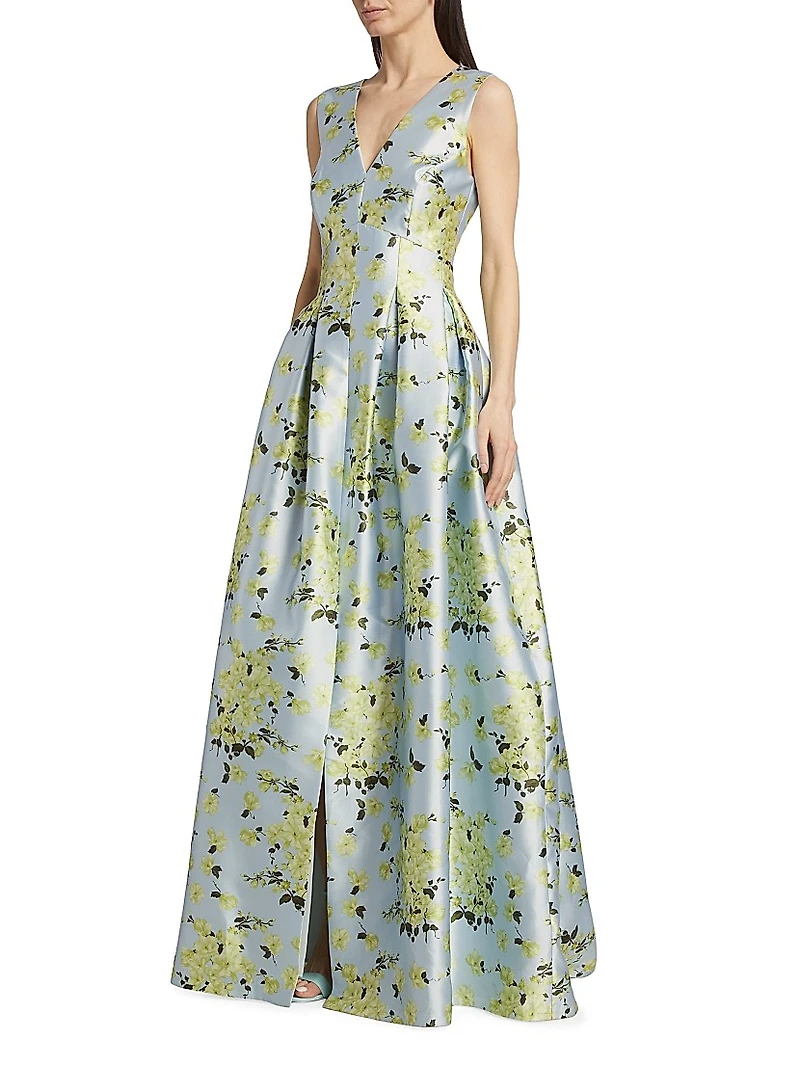 Brooke Floral Mikado Gown