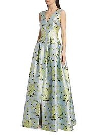 Brooke Floral Mikado Gown