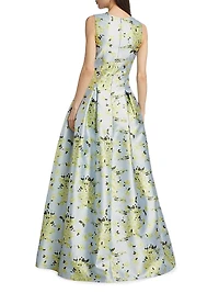 Brooke Floral Mikado Gown