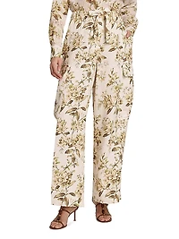 Golden Relaxed Pocket Linen Pants