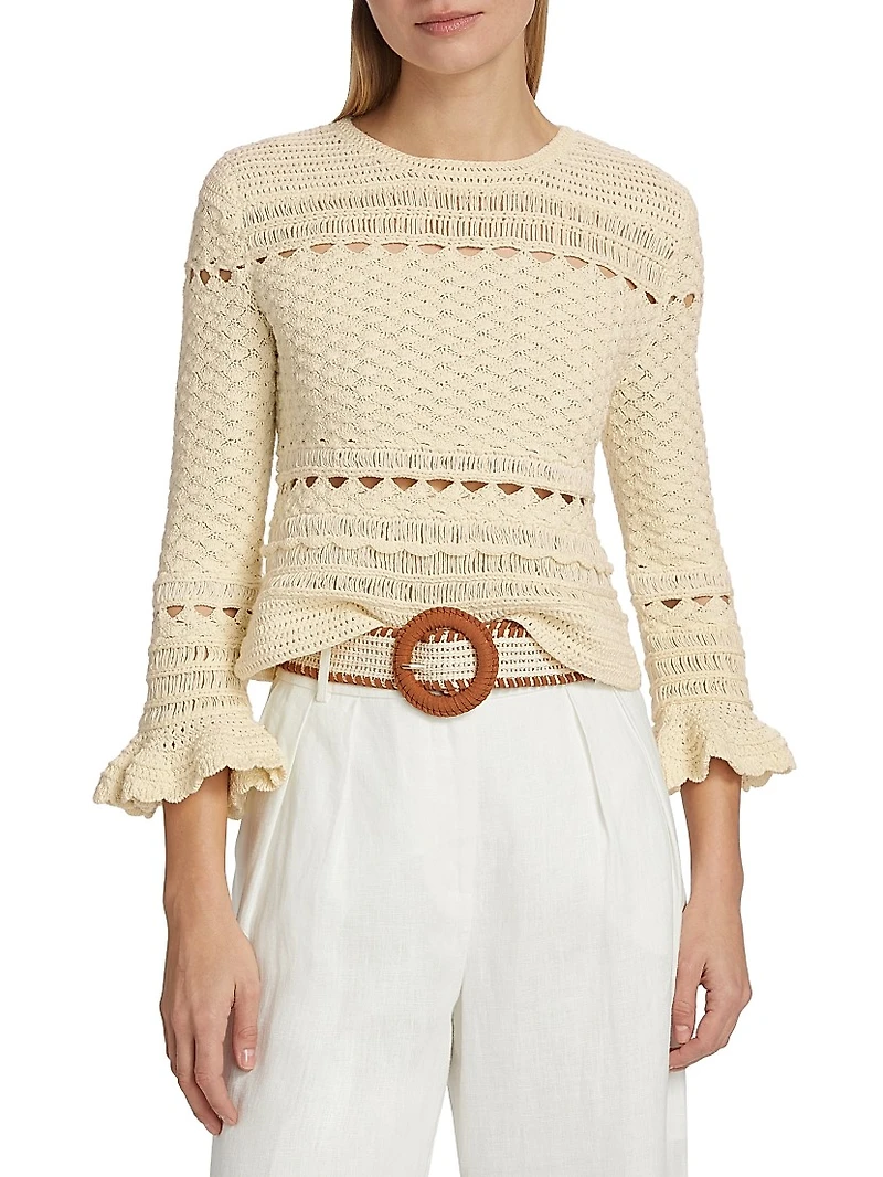 Waverly Crochet Crewneck Top