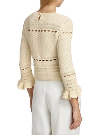 Waverly Crochet Crewneck Top