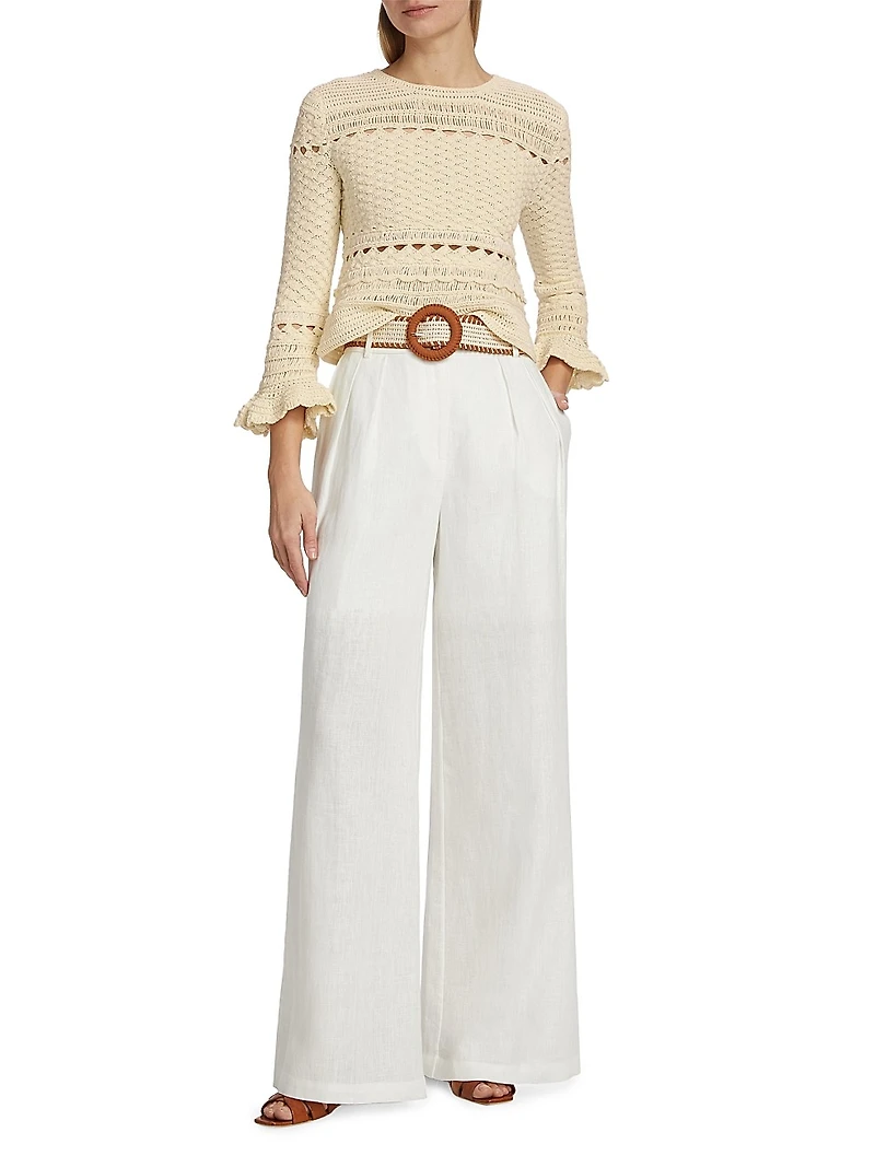 Waverly Crochet Crewneck Top