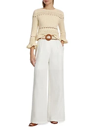 Waverly Crochet Crewneck Top