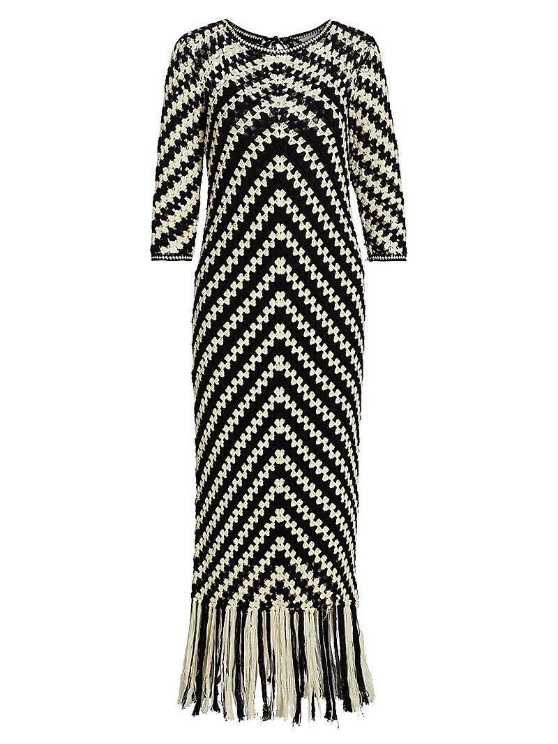 Halliday Hand-Crocheted Midi-Dress