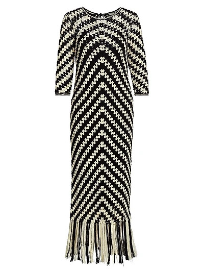 Halliday Hand-Crocheted Midi-Dress