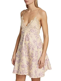 Halliday Floral Linen Swing Minidress