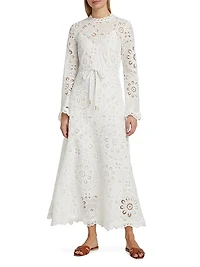 Ottie Lace Embroidered Maxi Dress