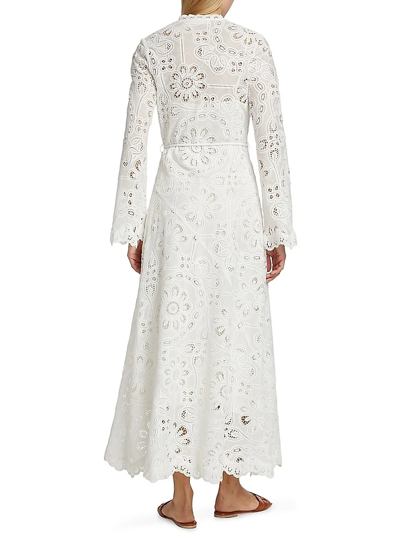 Ottie Lace Embroidered Maxi Dress