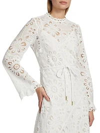 Ottie Lace Embroidered Maxi Dress