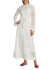 Ottie Lace Embroidered Maxi Dress