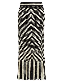 Halliday Crochet Tassel Maxi Skirt